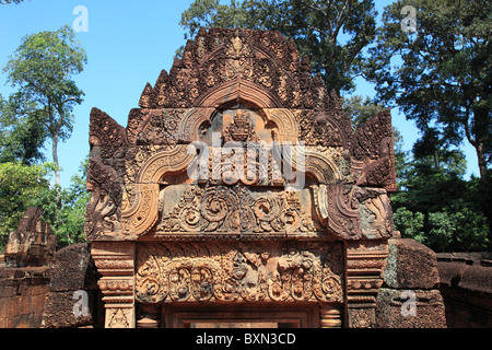 Banteay Srei, temple hindou près d'Angkor, Cambodge. Photo D.V. Banque D'Images