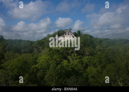 La structure II de parmi les ruines Maya de Calakmul dans l'État de Campeche au Mexique sur la péninsule du Yucatan Banque D'Images