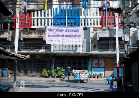 Thaïlande, Bangkok, pauvre et laid domaine de Khlong Toei. Banque D'Images