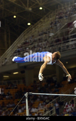 Les Jeux Olympiques d'Athènes. 2004 gymnastique artistique. Banque D'Images