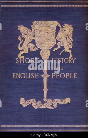 Capot avant de courte histoire du peuple anglais par John Richard Green, d'abord publié en quatre volumes en 1892 Banque D'Images