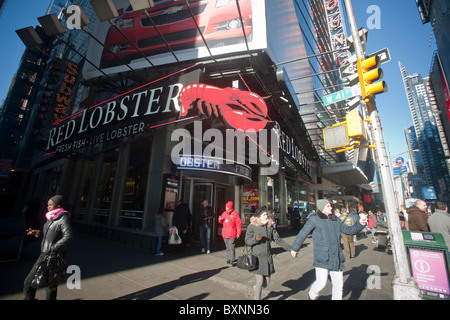 Un homard rouge restaurant à Times Square à New York Banque D'Images