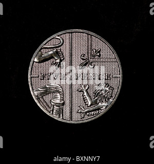 2011 pièce de 5 pence Banque D'Images