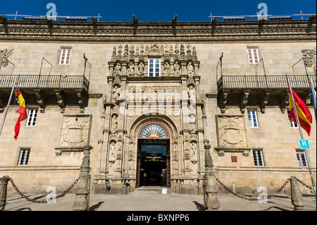 Parador de los Reis Catolicos de Santiago de Compostelle, Galice, Espagne Banque D'Images