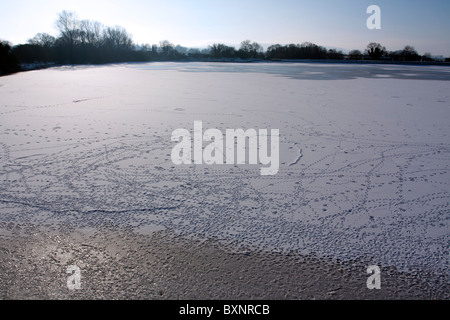 Frozen Tring Réservoirs - Buckinghamshire Banque D'Images