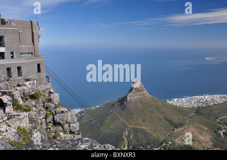 La montagne de la table et du téléphérique, Cape Town, Afrique du Sud Banque D'Images