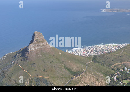 Vue depuis la montagne de la Table, Cape Town, Afrique du Sud Banque D'Images