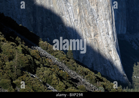 El Capitan Yosemite Valley California USA closeup détail bas de base Banque D'Images