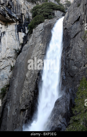 Chutes d'eau de yosemite inférieur en bas de la vallée du parc national section California USA Banque D'Images