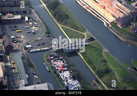 Vue aérienne de l'aqueduc en bras moteur Smethwick Sandwell Uk Banque D'Images