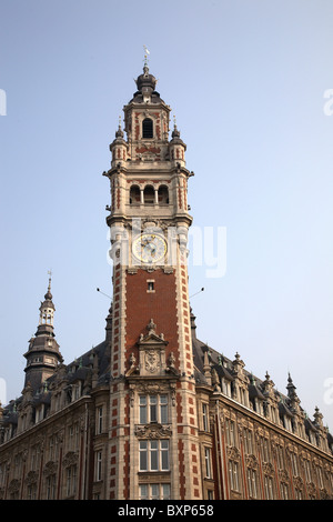 Le Clocher de Chambre de Commerce, Lille, France Banque D'Images