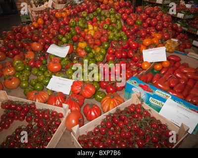 Tomatoes-Borough,Marché,Southwark London, Angleterre Banque D'Images