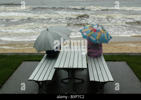 Jour de pluie à plage de Mooloolaba sur l'État du Queensland, sur la Sunshine Coast Banque D'Images