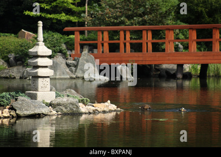 Jardin japonais de Wroclaw, Pologne. Banque D'Images