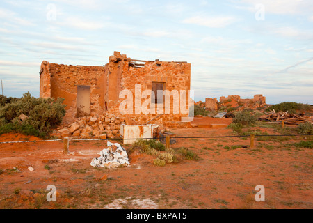 La "nouvelle" de police dans la ville abandonnée de Farina dans outback Australie du Sud a été fermée en 1960 Banque D'Images