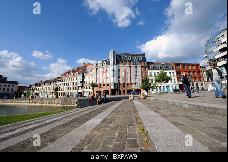 Lille (59)  : Quai du Wault Banque D'Images