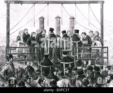 Alexandre II (1818-1881) l'exécution des assassins du Tsar sat en 1881 dans un style contemporain imprimer Banque D'Images