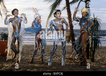 BONEY M groupe pop antillais avec Bobby Farrell sur 1977 Banque D'Images