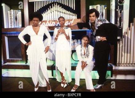 BONEY M groupe pop antillais avec Bobby Farrell sur 1977 Banque D'Images