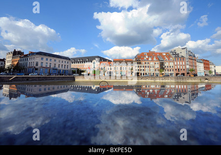 Lille (59)  : Quai du Wault Banque D'Images