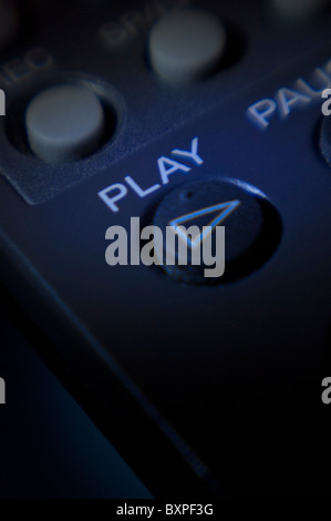 Close-up de jeu bouton d'un dispositif de commande à distance Banque D'Images