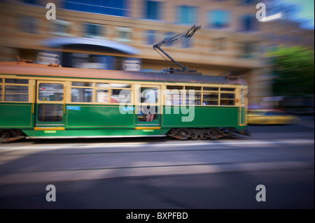 Tramway de Melbourne dans Chapel Street Prahran Banque D'Images