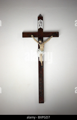 Crucifix dans une église, Wroclaw, Pologne Banque D'Images