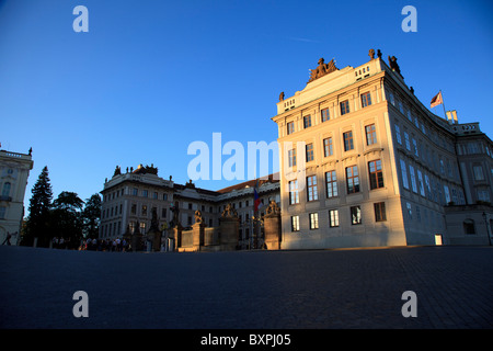 Le château de Prague République tchèque architecture coucher du soleil Banque D'Images