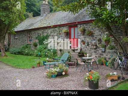 Un vieux chalet sur le domaine de l'abbaye hatland devon Banque D'Images