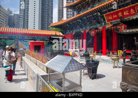 Kowloon, Temple de Wong Tai Sin, Hong Kong, Chine, Asie Banque D'Images