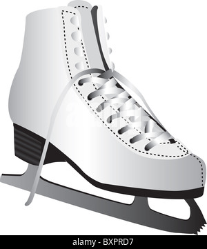 Illustration tridimensionnelle de patin à glace isolé sur fond blanc. Banque D'Images