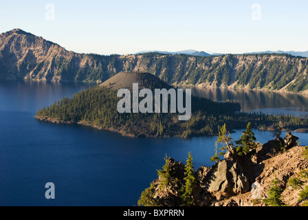 Elk255-X020, Oregon Crater Lake National Park, l'île de l'Assistant Banque D'Images
