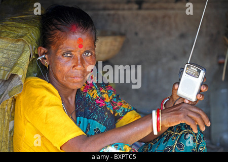 Femme indienne au marché, Calcutta, Inde Banque D'Images