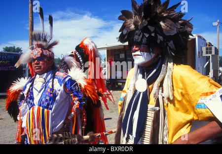 Les Indiens, à la réserve indienne de Pine Ridge, Dakota du Sud, USA Banque D'Images