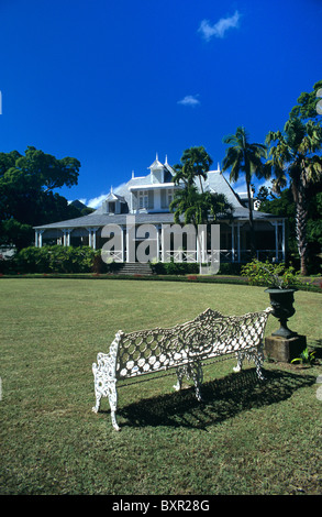 Champrosay (c1850), maison coloniale et jardin, Beau Bassin, Maurice Banque D'Images