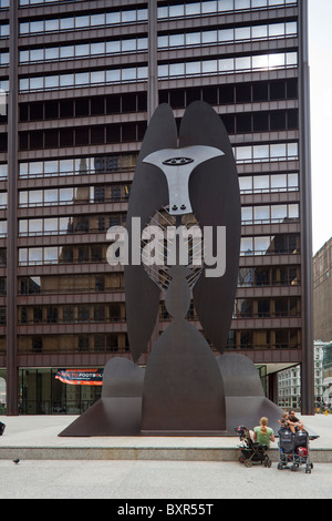 La sculpture de Picasso de Chicago, Daley Plaza, Chicago, Illinois, États-Unis Banque D'Images