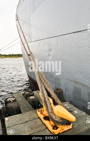 Ligne de mouillage de SS John W. Brown rétablie 1939-45 Liberty Ship de Baltimore, Maryland amarré à Providence, RI Banque D'Images