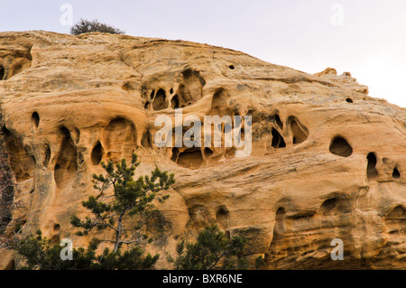 Formations de grès sculpté du vent à Ghost Rocks Vue Salon à San Rafael Swell, sur la I-70, l'Est de l'Utah Banque D'Images