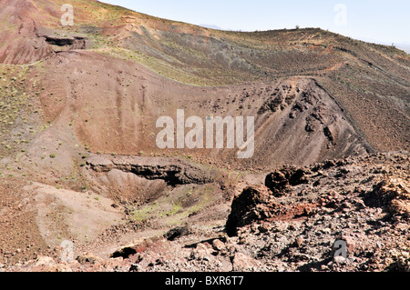 Intérieur du cône de scories El Tecolote, Réserve de la biosphère El Pinacate, Sonora, Mexique Banque D'Images