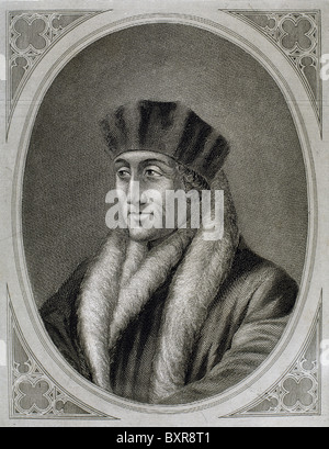 Desiderius Erasmus Roterodamus (connu sous le nom de Desiderius Erasmus de Rotterdam) (1466/1469-1536). Humaniste de la Renaissance hollandaise. Banque D'Images