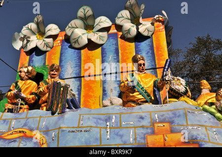 Flotteur dans Chevaliers de Babylone, défilé de Mardi Gras 2010, La Nouvelle-Orléans, Louisiane Banque D'Images