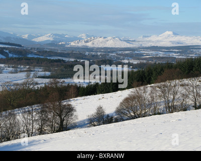 Vue depuis la vallée à Dumgoyne Blane et Ben Lomond Loch Lomond Banque D'Images