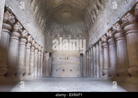 Grottes Kanheri, Mumbai Banque D'Images