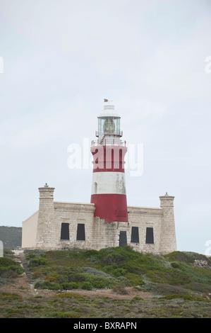 Cap Agulhas Lighthouse au point le plus sud de l'Afrique, Afrique du Sud, d'Overberg Banque D'Images