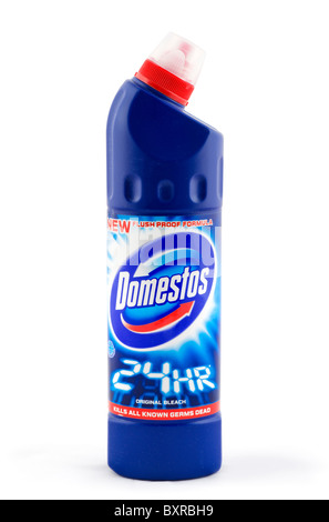 Bouteille de Domestos Javel, UK Banque D'Images