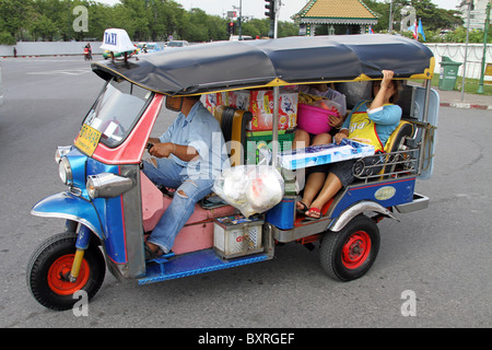 Taxi Tuk Tuk a Bangkok, Thaïlande Banque D'Images