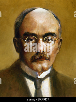 Kipling, Rudyard (1865-1936). English nouvelliste, poète, et écrivain. Prix Nobel de Littérature en 1907. Banque D'Images