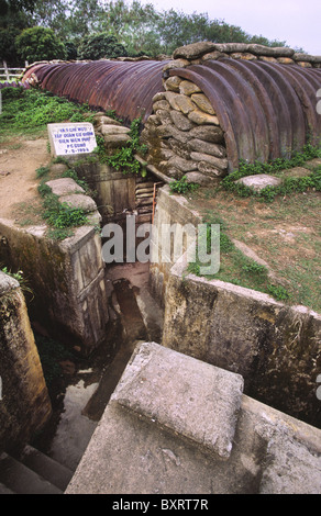 Bunker célèbre du Colonel de Castries, symbole de la défaite française en Indochine. Dien Bien Phu, Vietnam. Banque D'Images