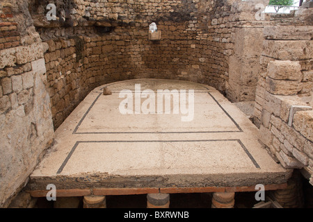 Parquet mosaïque, Parco Archeologico di Vulci, lazio, Italie Banque D'Images