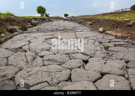 Voie romaine, Parco Archeologico di Vulci, lazio, Italie Banque D'Images